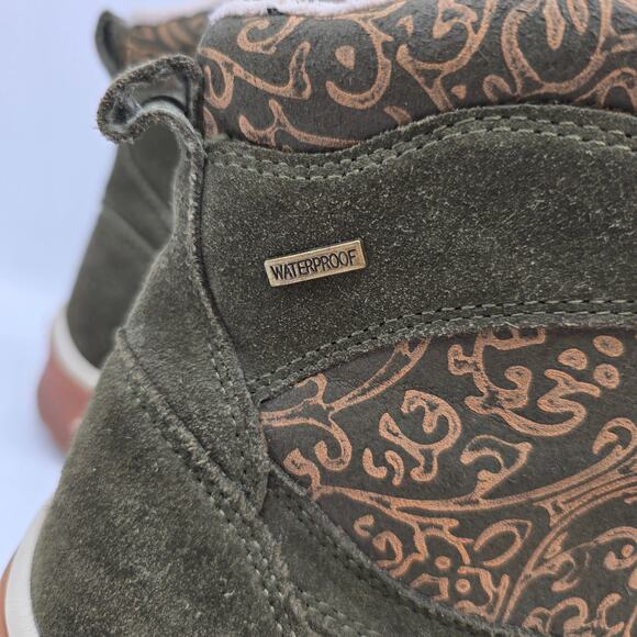 Kodiak Suede Leather Snow Boots Thinsulate Waterproof Winter Olive Green SZ 10 - Picture 7 of 10